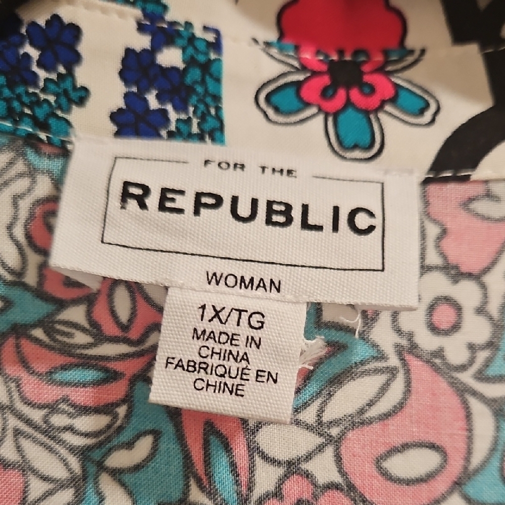 Colorful Patchwork Button-Up Dress - image 2